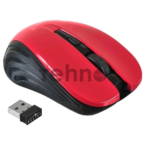 Мышь Oklick 545MW черный/красный оптическая (1600dpi) беспроводная USB (3but)