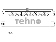 Монтажное оборудование Hyperline SHT19-9SH-2.5IEC Блок розеток для 19