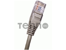 Патч-корд 2-х парный TWT UTP кат.5e, с заливными колпачками, 1.0 м, серый