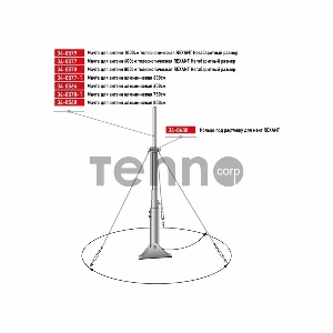 Мачта для антенн 600 см телескопическая REXANT