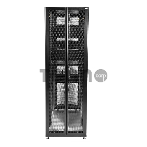 Шкаф серв. ПРОФ нап. 42U (600x1000) дверь перфорированная 2 шт., цвет черный, в сборе (ШТК-СП-42.6.10-44АА-9005) (1 коробка)
