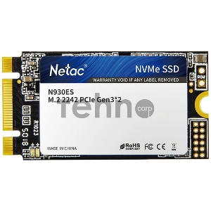 Накопитель SSD M.2 2242 Netac 128Gb N930ES Series <NT01N930ES-128G-E2X> Retail (PCI-E 3.1 x2, up to 1650/635MBs, 3D TLC, NVMe 1.3, 22х42mm)