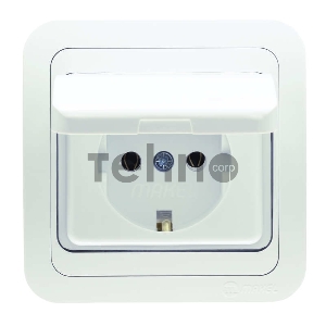 Розетка 1-м СП Mimoza 16А IP20 с защ. крышкой бел./бел. Makel 12029