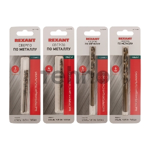 Набор сверл по металлу Токарь Mini (P6M5K5) диаметр 3-4-5-6 мм (4 шт.) REXANT