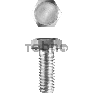 Болт ГОСТ 7798-70, M5 x 12 мм, 5 кг, кл. пр. 5.8, оцинкованный, ЗУБР