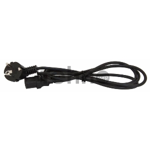 Кабель питания Cord Power Gembird/Cablexpert PC-186 / 1.8м, Schuko- C13, 4А, черный, с зазем.