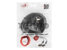 Кабель Кабель DVI-D dual link Gembird/Cablexpert , 25M/25M, 1.8м, черный, экран, феррит.кольца, пакет(CC-DVI2-BK-6)