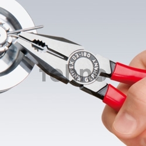Пассатижи KNIPEX 0302180  180мм ручки с двухцветными многокомпонентными чехлами Пассатижи KNIPEX 0302180  180мм ручки с двухцветными многокомпонентными чехлами