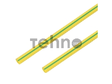 Термоусадочная трубка 14/7,0 мм, желто-зеленая, упаковка 50 шт. по 1 м PROconnect