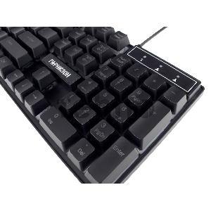 Клавиатура игровая Гарнизон GK-200GL, подсветка, USB, черный, антифант и мех. клав,12 доп ф-ц., каб 1,5м