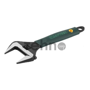 Ручной инструмент KRAFTOOL 27258-25 Ключ разводной { Cr-V,фосфатир,эргоном рукоятка из эластомера,увелич зев,угол наклона губок 15град,250мм/10,50мм }
