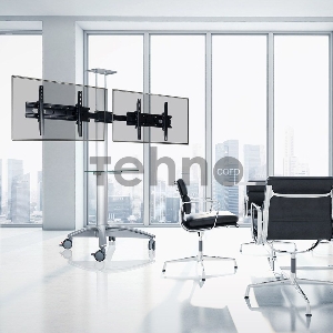 Подставка для телевизора Arm Media PT-STAND-15 (комплект из двух коробок) серебристый 26-65 макс.120кг напольный наклон