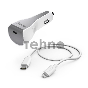 Комплект зар./устр. Hama H-183317 3A PD для Apple кабель Apple Lightning/Type-C белый (00183317)