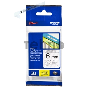 Наклейка ламинированная TZ-E111 (6 мм черн/прозр, аналог TZ-111)