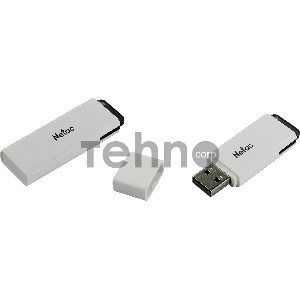 Флеш Диск Netac U185 128Gb <NT03U185N-128G-30WH>, USB3.0, с колпачком, пластиковая белая