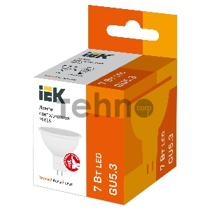 Лампа Iek LLE-MR16-7-230-30-GU5 светодиодная ECO MR16 софит 7Вт 230В 3000К GU5.3 IEK