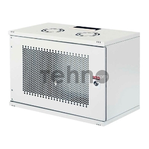 Шкаф коммутационный Lande NetBox Soho (LN-SH07U5430-LG-F0-3) настенный 7U 540x300мм пер.дв.перфор. задн.дв.стал.лист несъемн.бок.пан. направл.под закл.гайки 80кг серый IP20 сталь