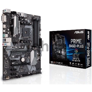 Материнская плата ASUS PRIME B450-PLUS, ATX B450, 4*DDR4, DVI+HDMI, CrossFireX, SATA3 + RAID, Audio, Gb LAN, USB 3.1*7, USB 2.0*6, COM*1 header (w/o cable) Материнская плата ASUS PRIME B450-PLUS, ATX B450, 4*DDR4, DVI+HDMI, CrossFireX, SATA3 + RAID, Audio, Gb LAN, USB 3.1*7, USB 2.0*6, COM*1 header (w/o cable)