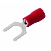 Наконечник вилочный изолированный 6.5 мм 0.5-1.5 мм² (НВи 1.5-6) красный REXANT, фото 1