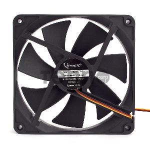 Вентилятор Gembird, 140x140x25, тихий, 3 pin/4pin Molex, провод 40 см
