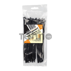 Хомут-стяжка кабельная нейлоновая PROconnect 200 x2,5 мм, черная, упаковка 100 шт.