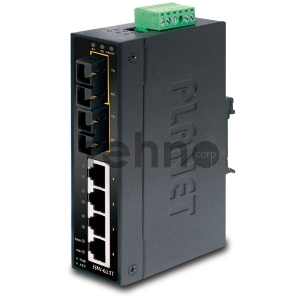 Коммутатор для монтажа в DIN рейку PLANET Technology ISW-621TS15 IP30 Slim Type 4-Port Industrial Ethernet Switch + 2-Port 100Base-FX(15KM) (-40 - 75 C)