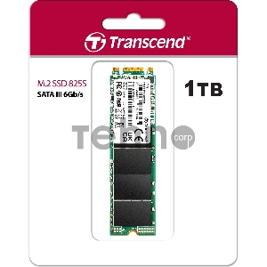 Накопитель SSD M.2 Transcend 1.0Tb MTS825 <TS1TMTS825S> (SATA3, up to 550/500MBs, 3D NAND, 360TBW, 22x80mm)