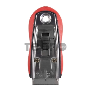 Скребок с выдвижным лезвием, обрезиненный корпус, 5 запасных лезвий в комплекте REXANT