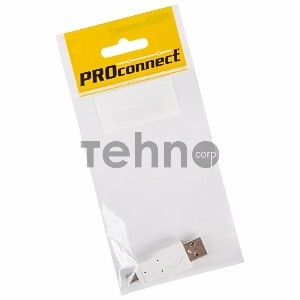 Переходник USB PROconnect, штекер USB-A - штекер mini USB 5 pin, 1 шт., пакет БОПП