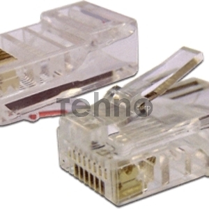 Коннектор RJ45 UTP 8P8C, универсальный, со вставкой, cat.5e, 100 шт.