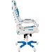 Chairman game 16 белый/голубой Игровое кресло (экокожа, регулируемый угол наклона, механизм качания), фото 3