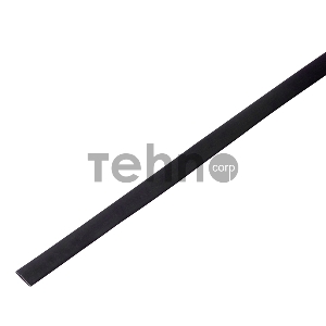 Термоусадочная трубка 12/6,0 мм, черная, упаковка 50 шт. по 1 м PROconnect
