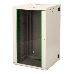 Шкаф коммутационный Lande Proline (LN-PR16U6045-BL-111) настенный 16U 600x450мм пер.дв.стекл задн.дв.стал.лист направл.под закл.гайки 100кг черный 32кг IP20 сталь, фото 2