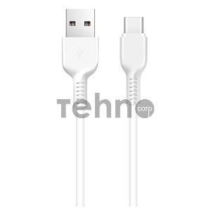 Кабель USB 2.0 hoco X13, AM/Type-C M, белый, 1м