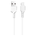Кабель USB 2.0 hoco X13, AM/Type-C M, белый, 1м, фото 1