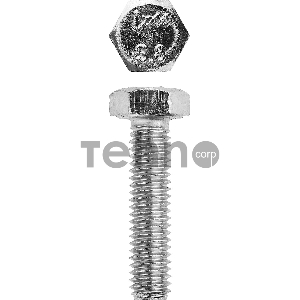 Болт ГОСТ 7798-70, M6 x 40 мм, 5 кг, кл. пр. 5.8, оцинкованный, ЗУБР