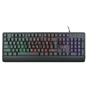 Клавиатура с подстветкой Gembird KB-220L, USB, черный, 104 клавиши, подсветка Rainbow, кабель 1.5м