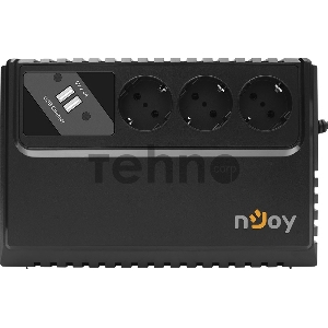 Источник бесперебойного питания nJOY Renton 650 USB(эфективная мощьность 360Вт, батарея 5 Ач, 3 евро розетки)