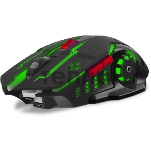 Мышь SVEN RX-G930W / USB / WIRELESS / 800-2400DPI/ подсветка/ кнопки 5+1/ встроенный аккум. / OPTICAL / BLACK