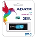 Флеш накопитель 32GB ADATA UV220, USB 2.0, черный/голубой, фото 1