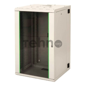 Шкаф коммутационный Lande Proline (LN-PR16U6060-BL-111) настенный 16U 600x600мм пер.дв.стекл задн.дв.стал.лист направл.под закл.гайки 100кг черный 39кг IP20 сталь