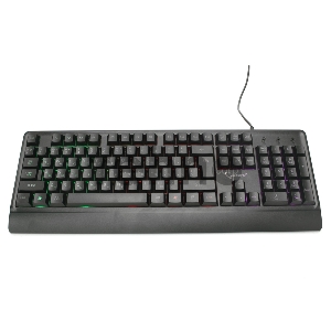 Клавиатура с подстветкой Gembird KB-220L, USB, черный, 104 клавиши, подсветка Rainbow, кабель 1.5м