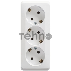 Тройная РОЗЕТКА Schneider Electric ЭТЮД O/У с заземлением без шторок 16А 250B, БЕЛЫЙ, Россия Тройная РОЗЕТКА Schneider Electric ЭТЮД O/У с заземлением без шторок 16А 250B, БЕЛЫЙ, Россия