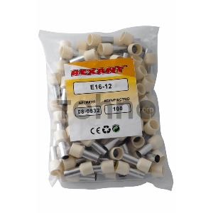 Наконечник штыревой втулочный изолированный F-12 мм 16 мм² (НШВи 16-12) слоновая кость REXANT