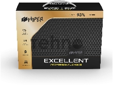 Блок питания для ПК 1100 Ватт/ PSU HIPER HPG-1100FM (1000W 80+Gold, 14cm Fan, 220V input, Efficiency 90%, Modular, Black) BOX