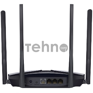 Маршрутизатор Mercusys AX1800 Dual-Band Wi-Fi 6 Router, 4× Fixed External Antennas, 3× Gb LAN Ports, 1× Gb WAN Port