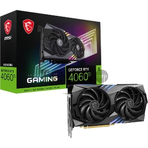 Видеокарта MSI PCI-E 4.0 RTX 4060 Ti GAMING 8G NVIDIA GeForce RTX 4060TI 8192Mb 128 GDDR6 2550/18000 HDMIx1 DPx3 HDCP Ret Видеокарта MSI PCI-E 4.0 RTX 4060 Ti GAMING 8G NVIDIA GeForce RTX 4060TI 8192Mb 128 GDDR6 2550/18000 HDMIx1 DPx3 HDCP Ret