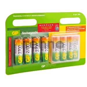 Аккумулятор GP Rechargeable 2700AAHC AA NiMH 2700mAh (8шт) блистер