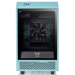 Корпус Thermaltake The Tower 100 Turquoise черный без БП miniITX 1x120mm 3x140mm 2xUSB3.0 audio bott PSU