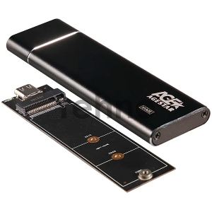 Внешний корпус AgeStar USB 3.1 Type-C M.2 NVME (M-key)  AgeStar 31UBNV5C (BLACK), алюминий, черный